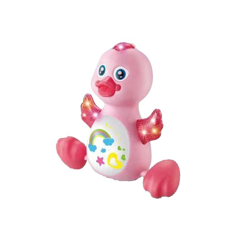 King World electric light music swinging lovely animal shape funny musical battery operated dancing toy duck