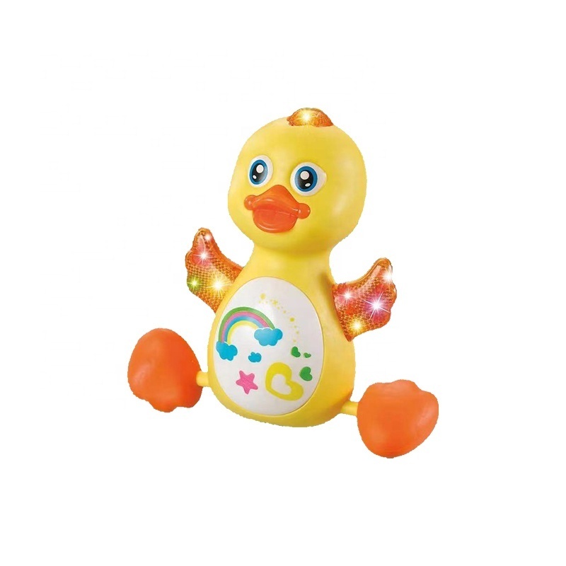 King World electric light music swinging lovely animal shape funny musical battery operated dancing toy duck