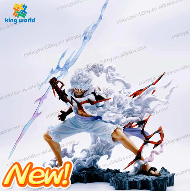 New 28cm One Pieced Nica Luffy Gear 5 High Quality Anime Figure With Light Decoration Collection Statue Model Toys