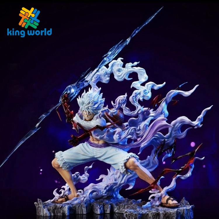 New 28cm One Pieced Nica Luffy Gear 5 High Quality Anime Figure With Light Decoration Collection Statue Model Toys