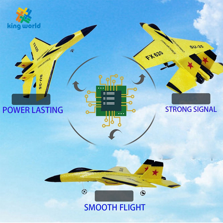 Zino 2.4G RC Radio Flying Set Electric Foam EPP Plane Remote Control Airplane Small SU35 Fighter Outdoor for Adults Kids 100M