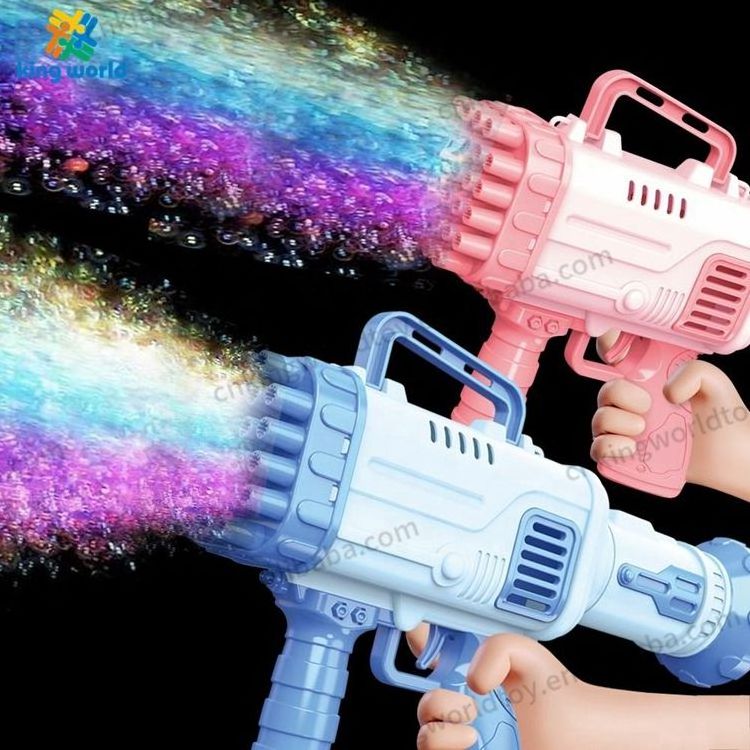 2024 New 32 Holes Electric Bubble Gun Machine Soap Bubbles Magic Outdoor Summer Toy For Children Automatic Bazooka Bubble Gun