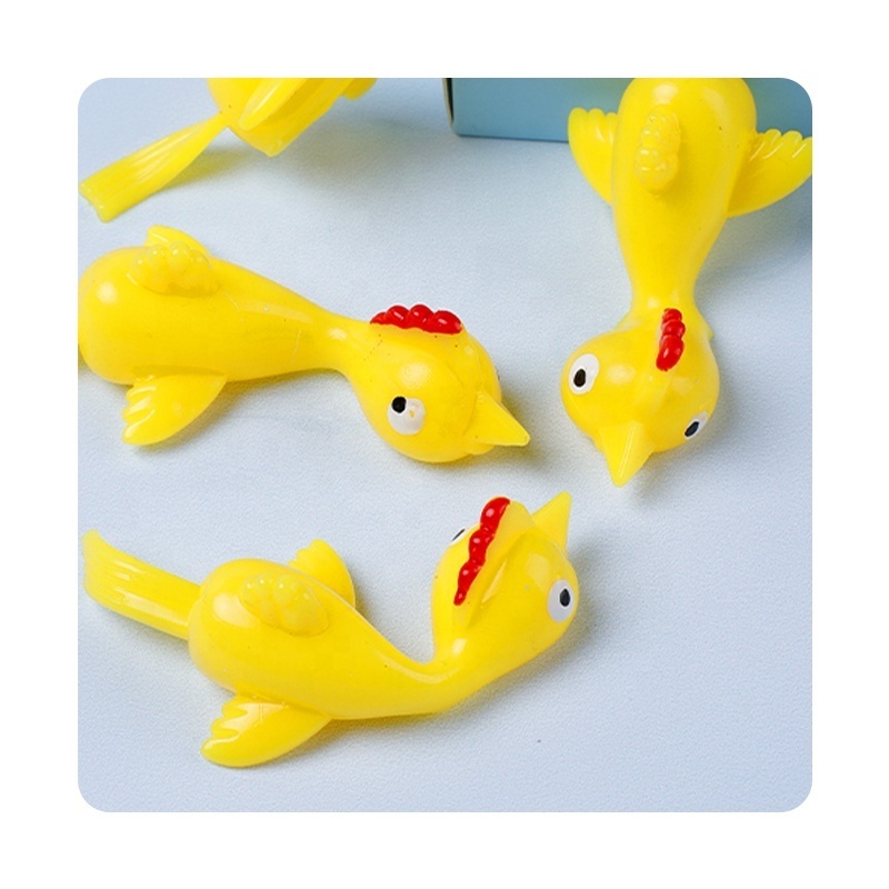 King World promotional stress reliever finger stretchy thanksgiving shooting catapult mini chicken slingshot sticky wall toys