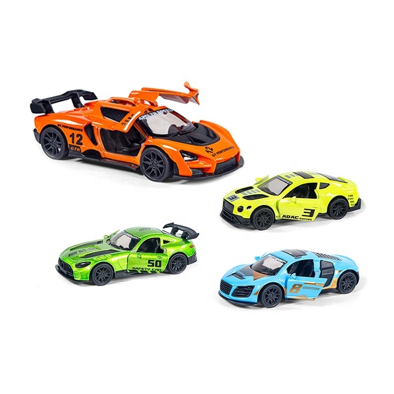 King World 1 43 racing vehicle children kids die cast metal model open door new pull back car toys