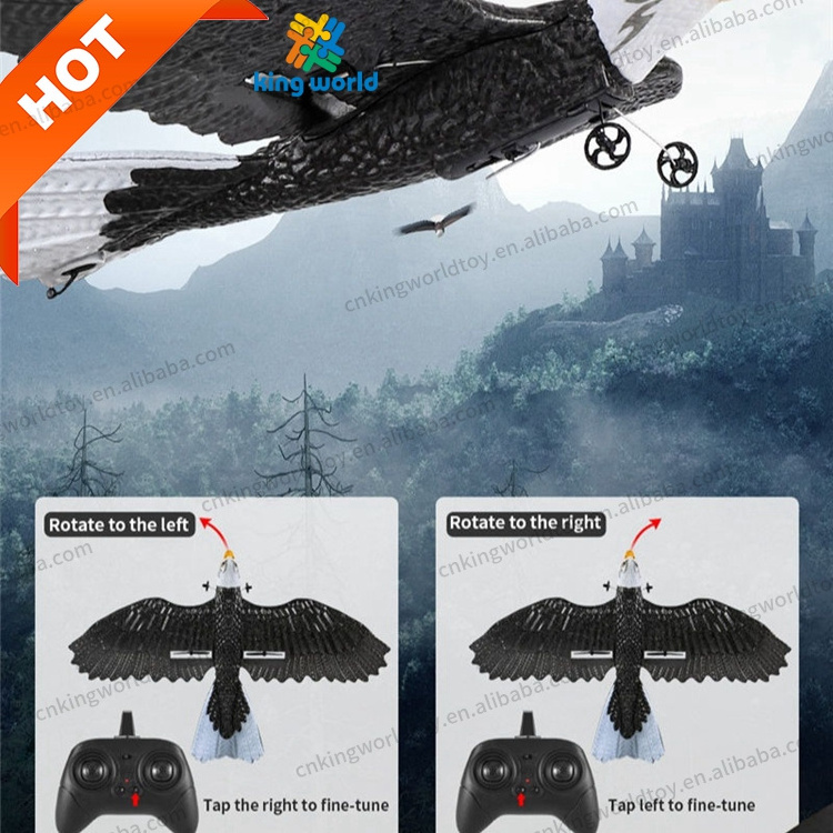 405mm Wingspan RC Foam Plane Toys 2.4G Glider Airplane With Light 2 Channel Helicopter Remote Control Plane