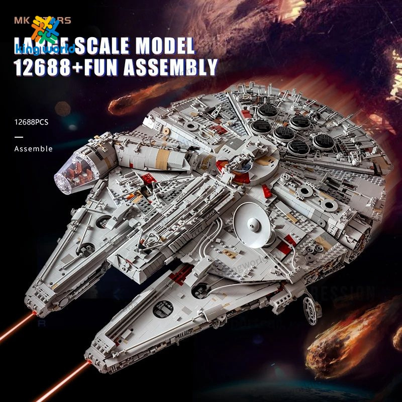 MOC Star Plan Rebel UCS Death Wars Ship Building Toy Juguet Millennium Falcon Model Toy Jumbo Bricks Plastic Building Block Sets