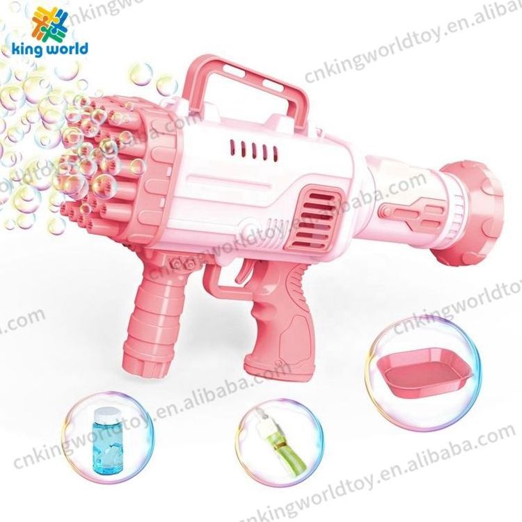 2024 New 32 Holes Electric Bubble Gun Machine Soap Bubbles Magic Outdoor Summer Toy For Children Automatic Bazooka Bubble Gun