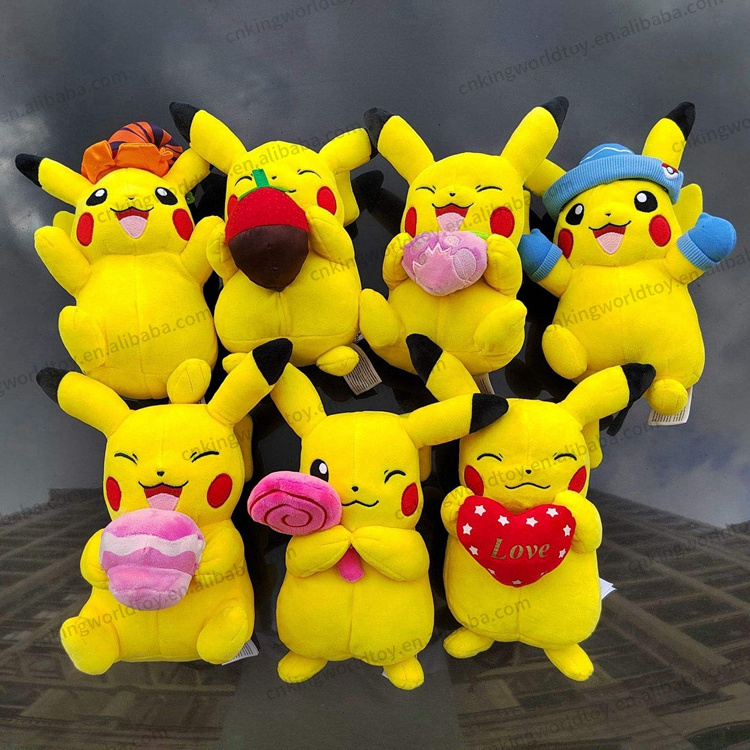 2024 Wholesale Pikachua Plush Toys New Designs Toys Movie Pokemoned Anime Dolls Birthday Halloween Christmas Gifts for Kids