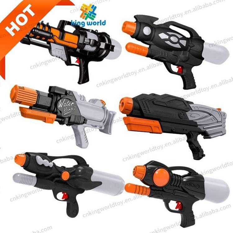 Summer kids Cool black Military style water shooting toy long range Summer Outdoor plastic water gun for kids