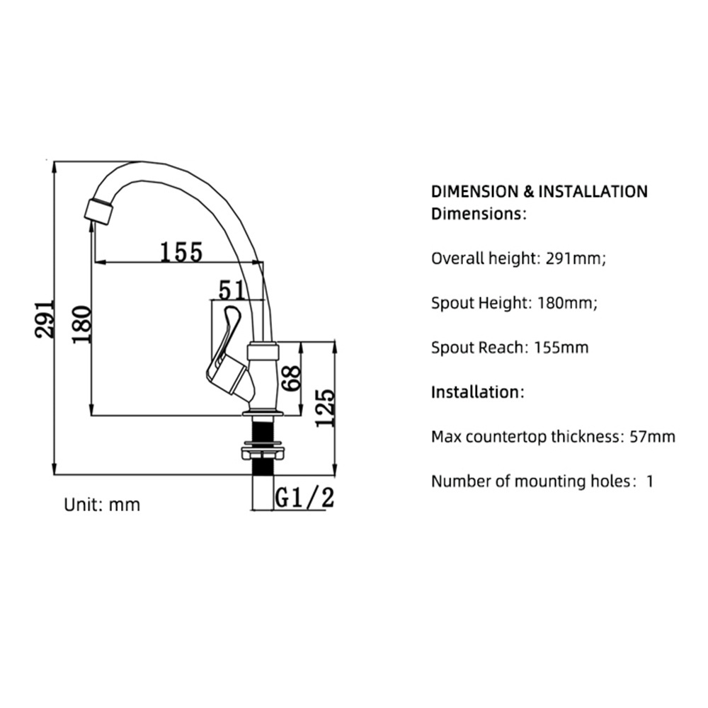 wholesale taps manufacturer Single handle plastic kitchen faucet abs long neck kitchen basin faucet plastic sink faucet