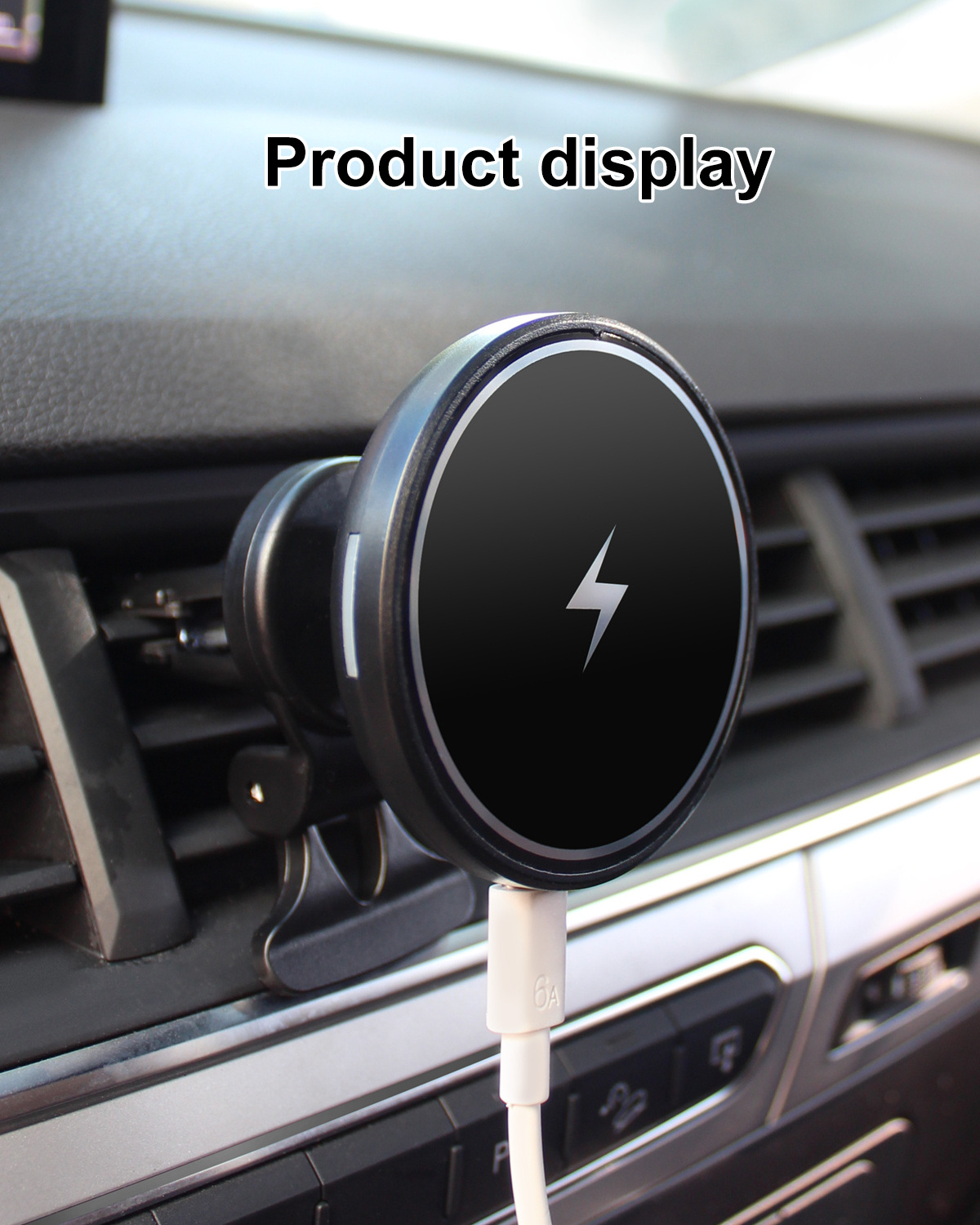 Newest Car Magnetic Wireless Charging 360 Rotating Mount Air Vent Magnet Phone Holder Fast Wireless Car Charger 15W