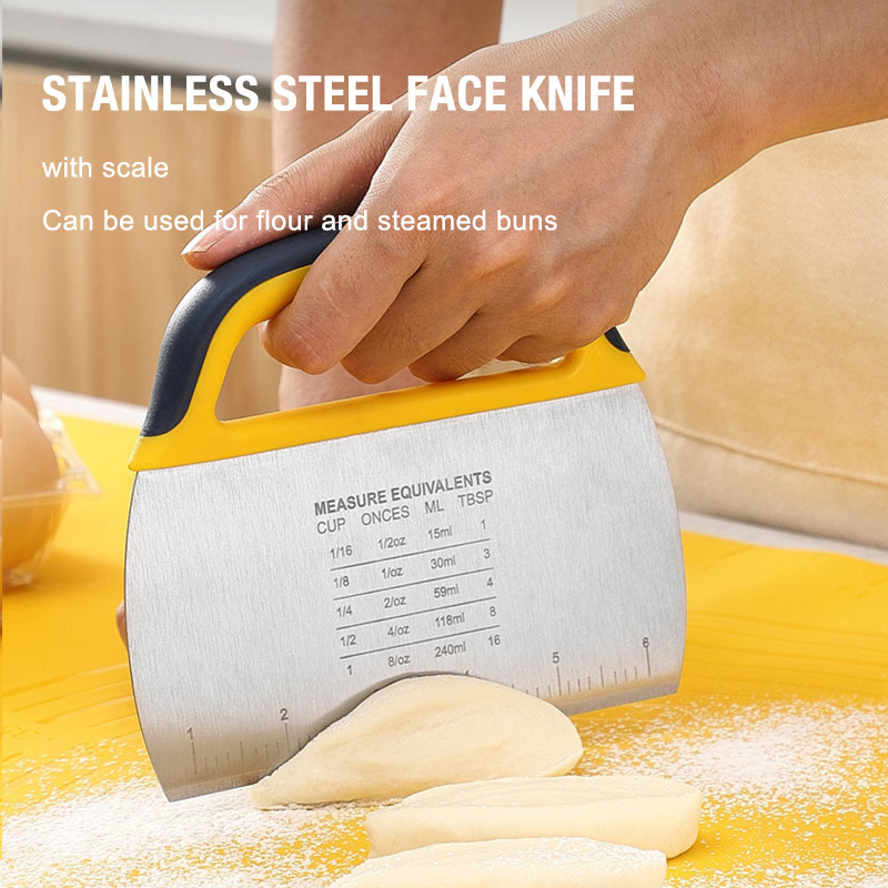 Stainless steel dough scraper chopper