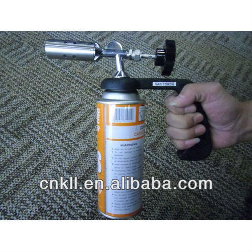 Inflatable Jet Flame Lighter Welding Torch Soldering Gun Stainless Steel 220g GAS TORCH Butane Gas Can/cartridge KLL-7009