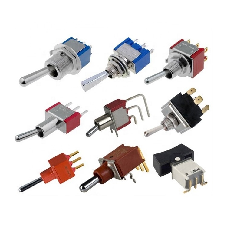 kls mini 2 3 4 6 pin 3p right angle switch rocker Flatted handle on off on SPST 5A 125VAC 2A 250VAC Miniature Toggle switch