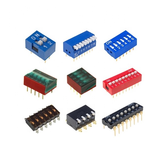 KLS micro 2-12 pin SPST Standary Slide type Half Gold/Sn dip switch