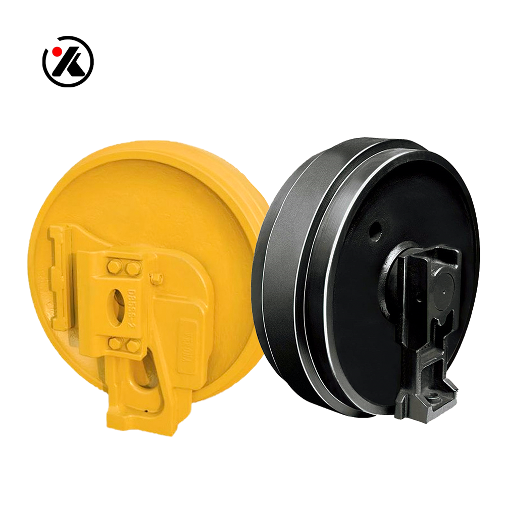 excavator bulldozer E200B E320 E325 E330 E345 Excavator dozer front rubber track roller chain idler wheel