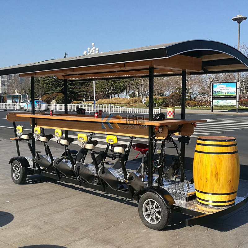 Mobile sightseeing pedal pub party bike bar beer cycle cart