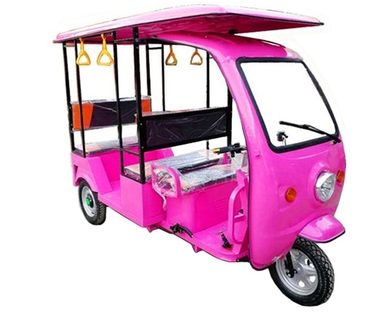 OEM Adult Touring Electric Tricycle Customized 3 wheels Tuk Tuk Passengers Vehicle with Solar Panels