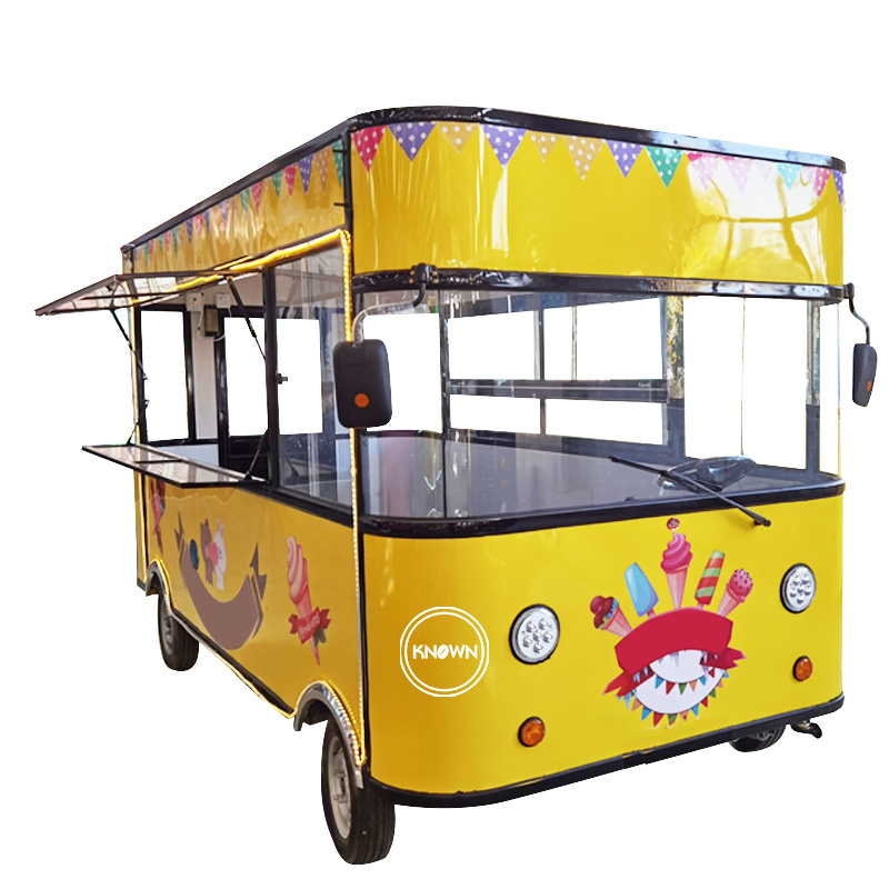 2024 Customized Food Truck for Sale Outdoor Street Kitchen Breakfast Vending Van Cart Kiosk Mobile Hot Dog Trailer