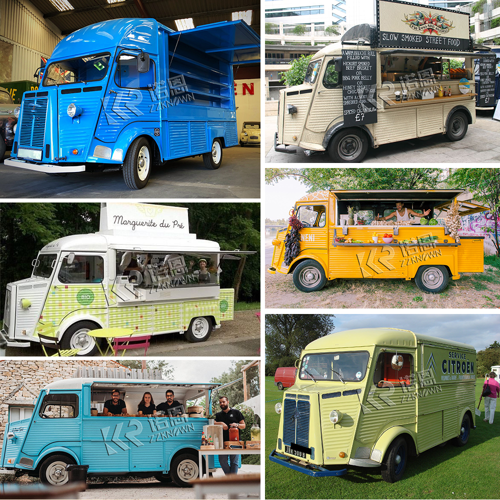 Customized 4 Wheel Electric Food Truck Food Shop Cars With Full Kitchen Mobile Ice Cream Coffee Cart