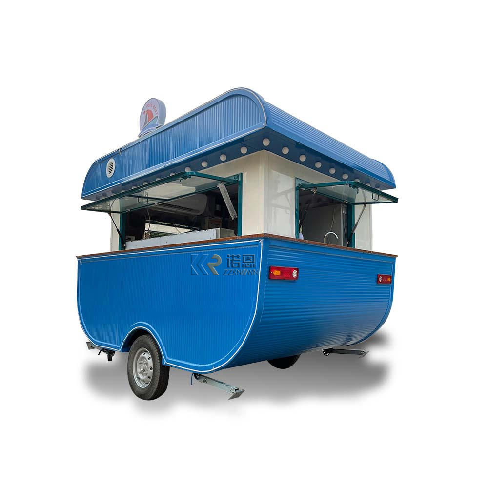 2024 Hottest Boat Food Trailer Mall Kiosk Food Warmer Car Food Truck USA