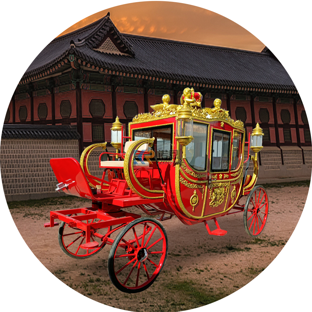 European Royal Family Horse Carriage Electric Cinderella Children Garden Horse Cart Princess Carriage Horse Carriage