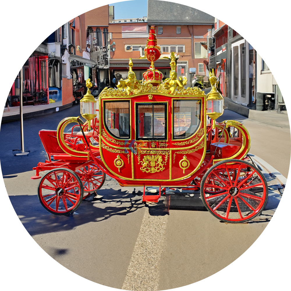 European Royal Family Horse Carriage Electric Cinderella Children Garden Horse Cart Princess Carriage Horse Carriage