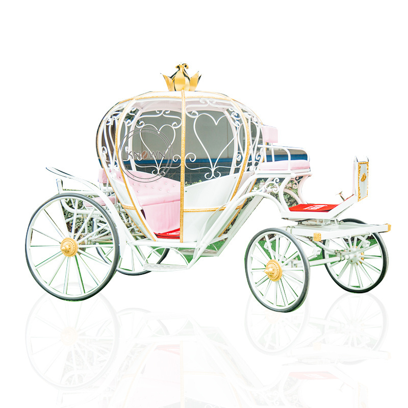 2024 Electric Cinderella Pumpkin Horse Carriage Royal Sightseeing Carriage Used for Wedding Park Attraction