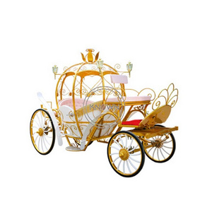 2024 Electric Princess Sightseeing Horse Carriage Royal Leisure Pumpkin Horse Cart Luxury Wedding Carriage Accept Customized