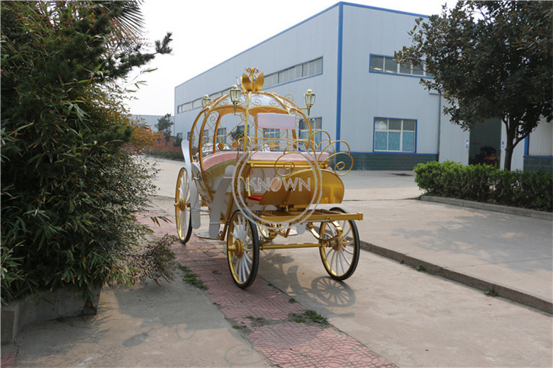 2024 Electric Princess Sightseeing Horse Carriage Royal Leisure Pumpkin Horse Cart Luxury Wedding Carriage Accept Customized