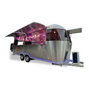 The latest Cybertronian style stainless steel food stall big wheels sliding windows food cart trailer/food van/food cart