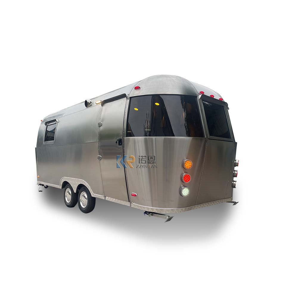 The latest Cybertronian style stainless steel food stall big wheels sliding windows food cart trailer/food van/food cart