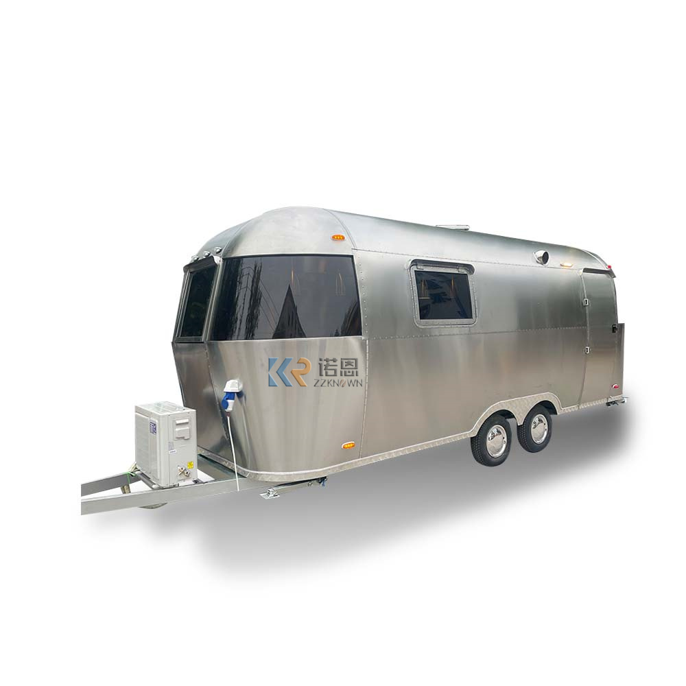 The latest Cybertronian style stainless steel food stall big wheels sliding windows food cart trailer/food van/food cart