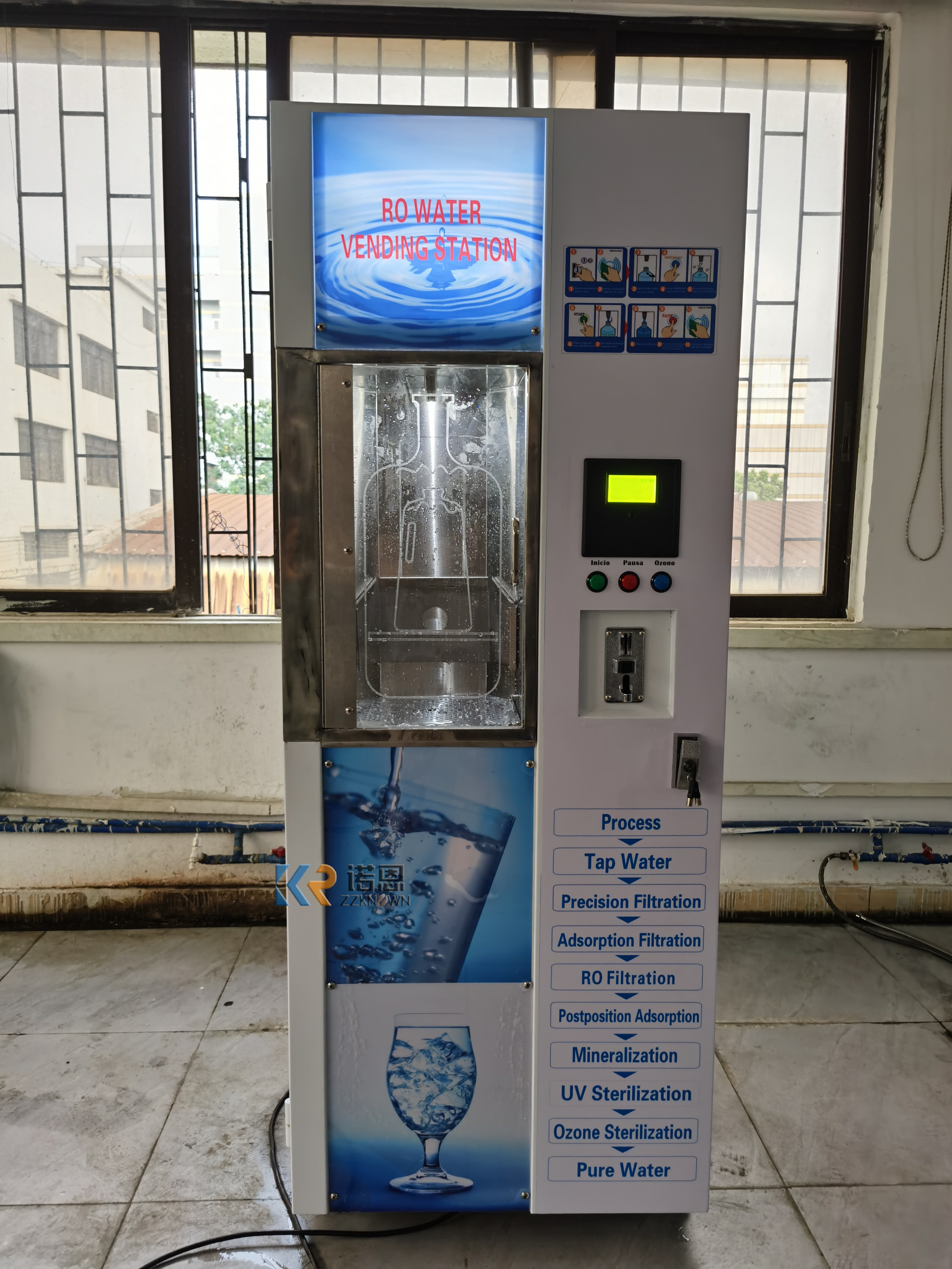 2024 Water Vending Machine with RO System Filter and Front Door Open Design Easy to Install ice water vending machine