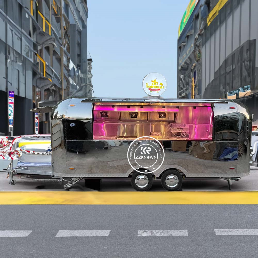 2024 Free Shipping Customized Airstream Food Truck Second Hand Food Trailer Made In China