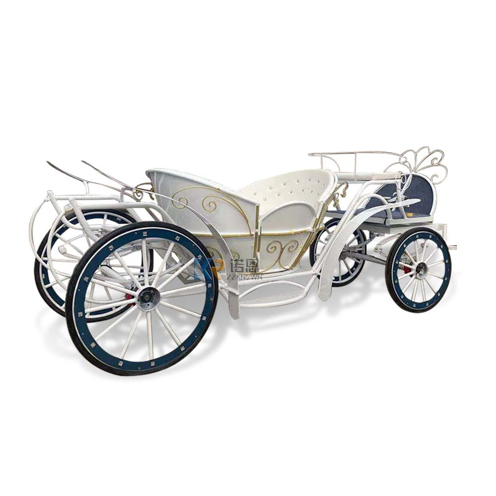 Electric Pumpkin Cinderella Carriage Horse Drawn Wedding Buggy Candy Style Horse Cart