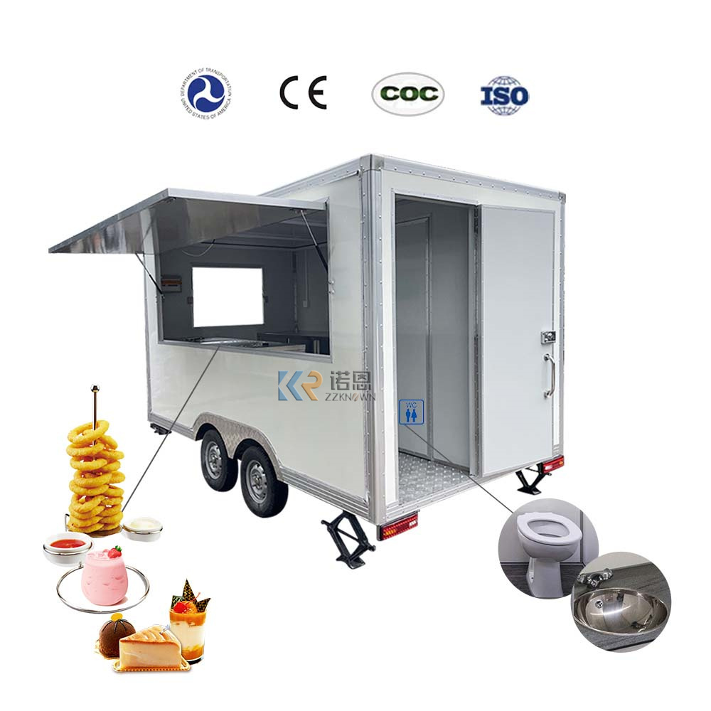 Commercial Mobile Food Truck With Full Kitchen And Bathroom Kitchen Bakery Comida Coffee Food Trailer For Sale japanese