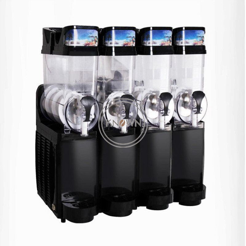 OEM Large Capacity 4 Jars Snow Melting Slush Vending Machine 15L X 4 Frozen Drink Ice Mud Making Machine