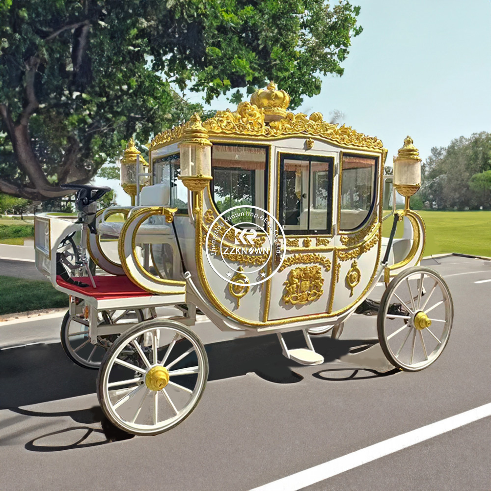 OEM Wedding Favor Royal Golden Horse Carriage For Sale horse Wagon For Christmas