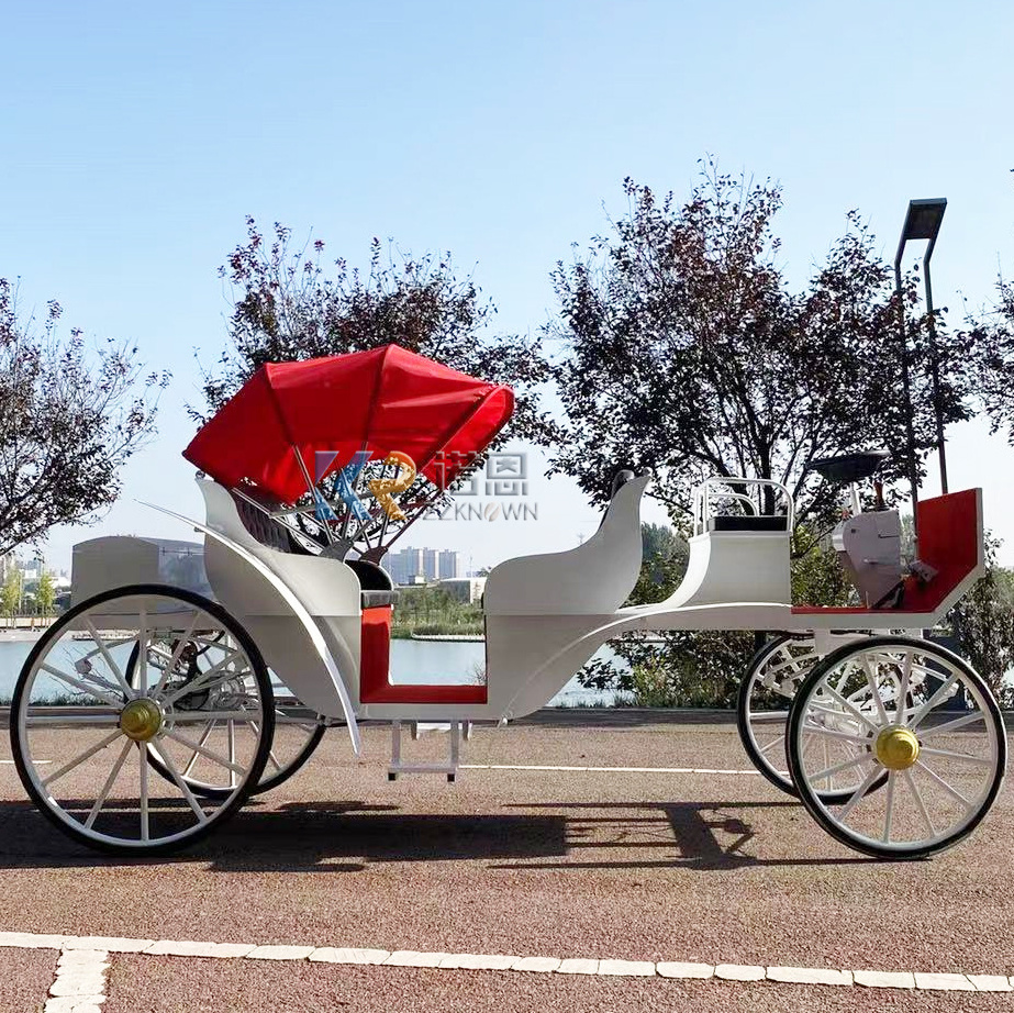 European Style electric touristic horse carriage carts caleches sightseeing horse drawn carriage horse wagon