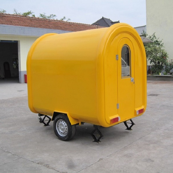 Mobile 220cm  Rotisserie Food Truck Fast Food Serving Trailer Potato Chips Vending Food Cart