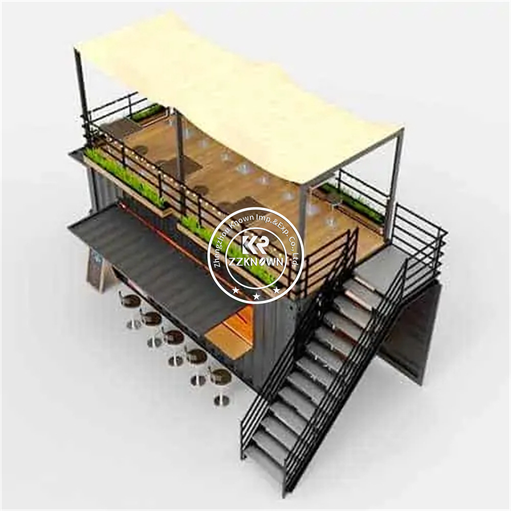 Modern Luxury Modular Prefabricated Steel House Converted Into Shipping 40ft Container Restaurant