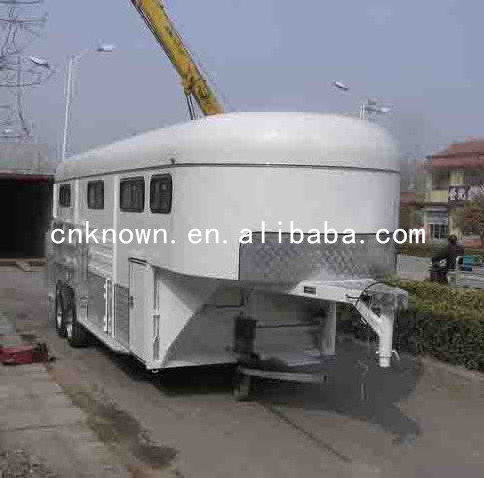 2024 High Standard 4 Horses Trailer Australia Gooseneck Fiberglass Horse Float Trailer with Living Quarters