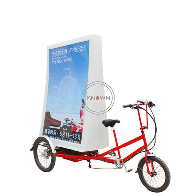 2024 Customize Advertising Design Boards Cheap Electric Bicycle Frame Advertising Display Bike Adult Tricycle