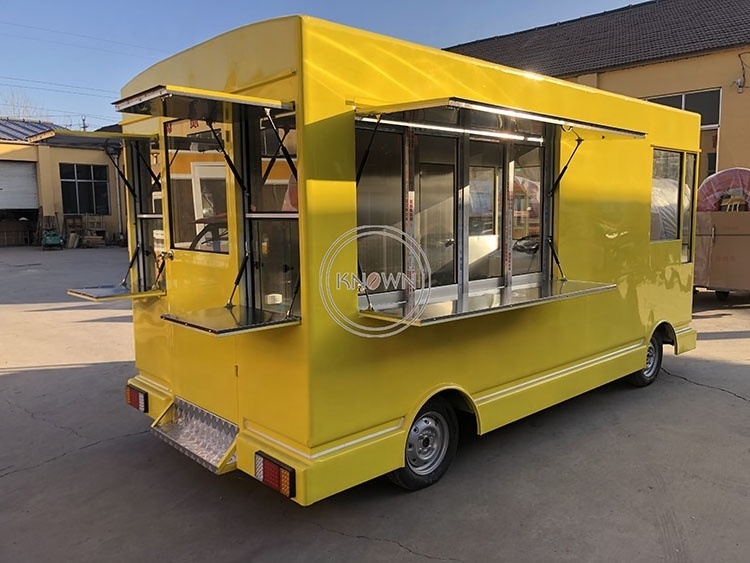 2024 Outdoor Electric Fast Food Van Truck Breakfast Vending Cart for Sale Customized Unique Ice Cream Catering Kiosk