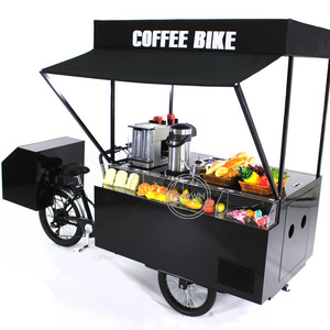 OEM Electric Coffee Tricycle Kiosk Outdoor Mobile Food Vending Cart Catering Bike with CE ISO Certification