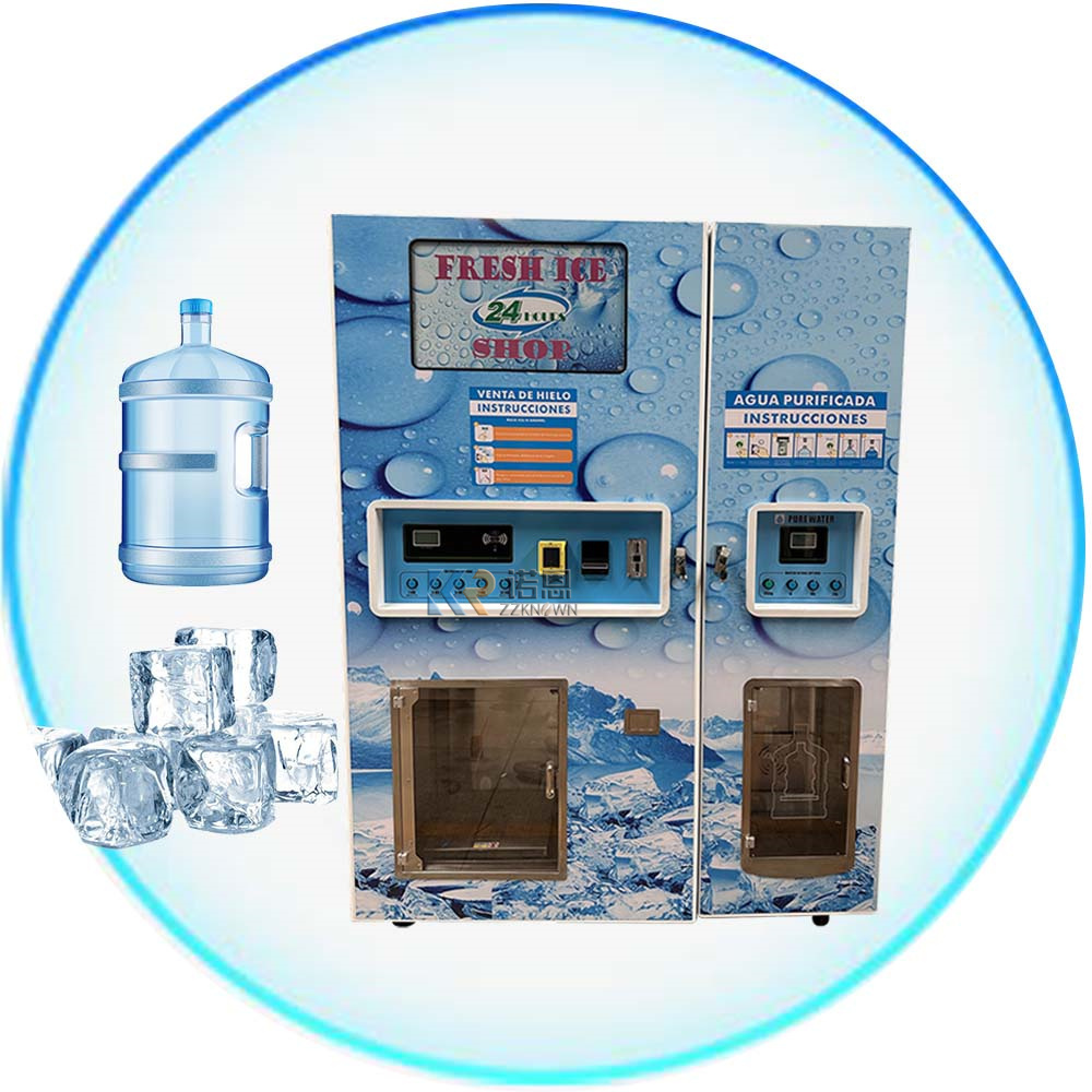 Ice Vending Machine With Ro Filter 24H Service Coin Ice Vending Machine