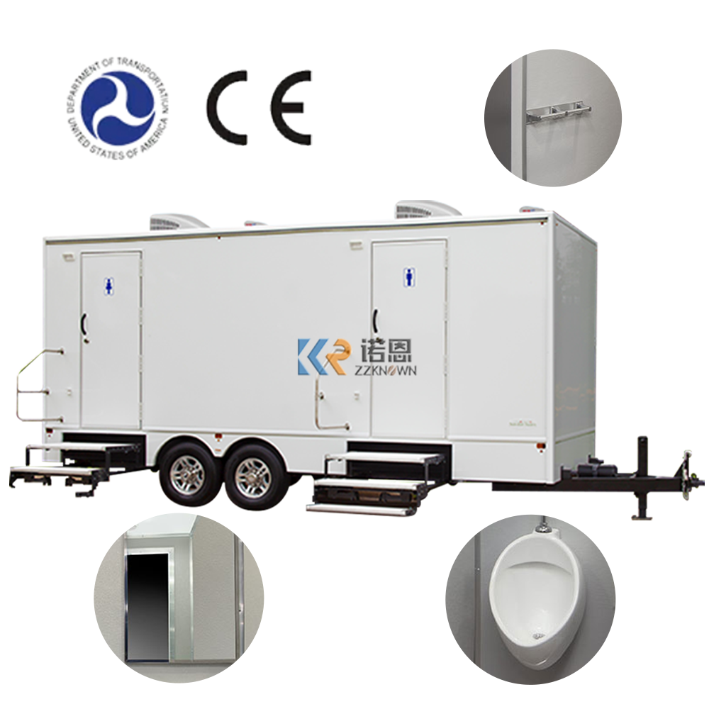 2024 Luxury Mobile Toilet Trailer On Wheel Outdoor Portable Bathroom Toilet And Shower For Sale