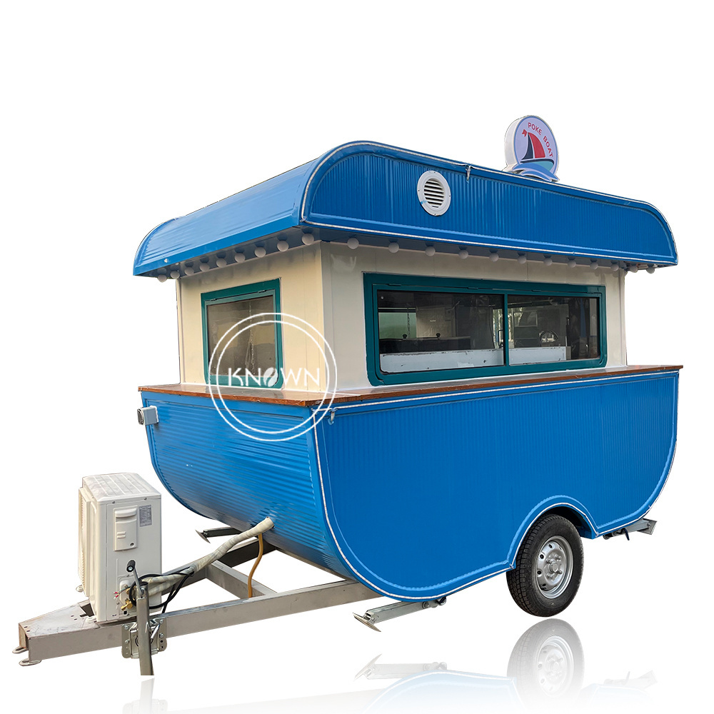 2024 Hottest Boat Food Trailer Mall Kiosk Food Warmer Car Food Truck USA