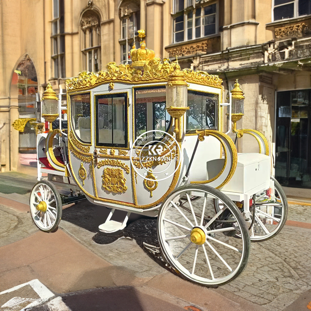 OEM Wedding Favor Royal Golden Horse Carriage For Sale horse Wagon For Christmas